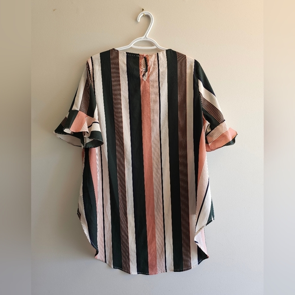 Shein High Low Striped Blouse XL - Picture 3 of 3